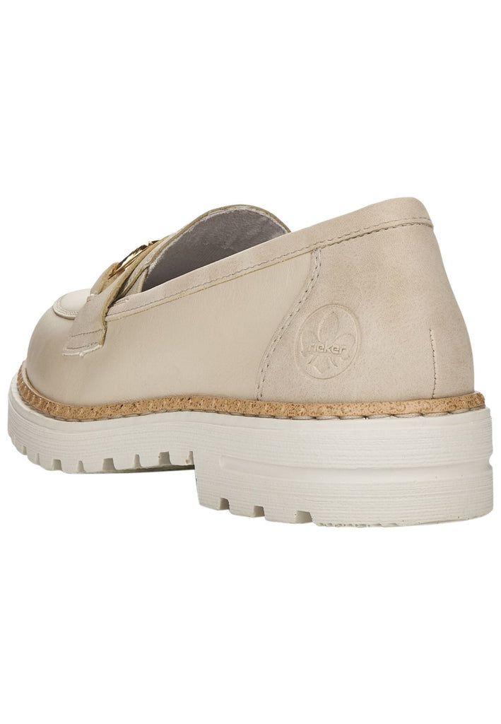 Rieker Slipper Leder/Synthetik Weiß