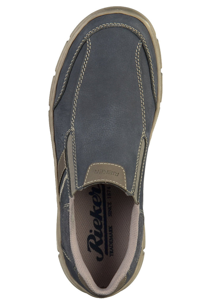 Rieker Slipper Lederimitat Blau