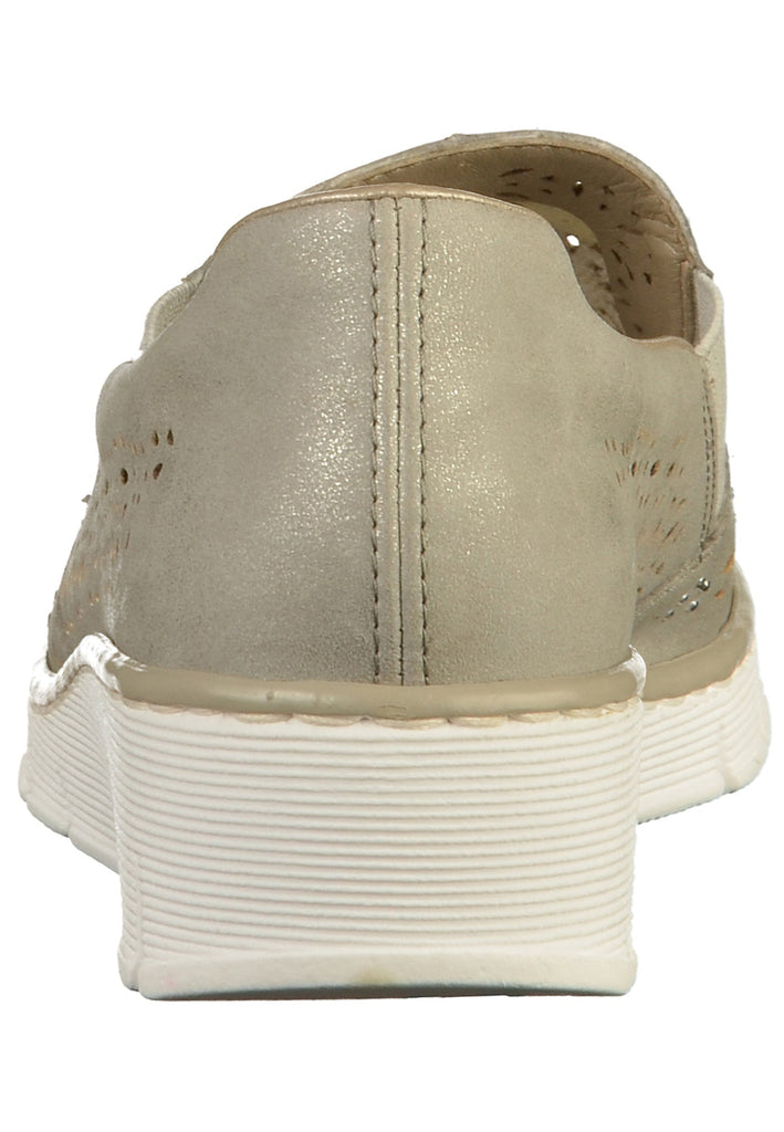 Rieker Slipper Lederimitat Grau