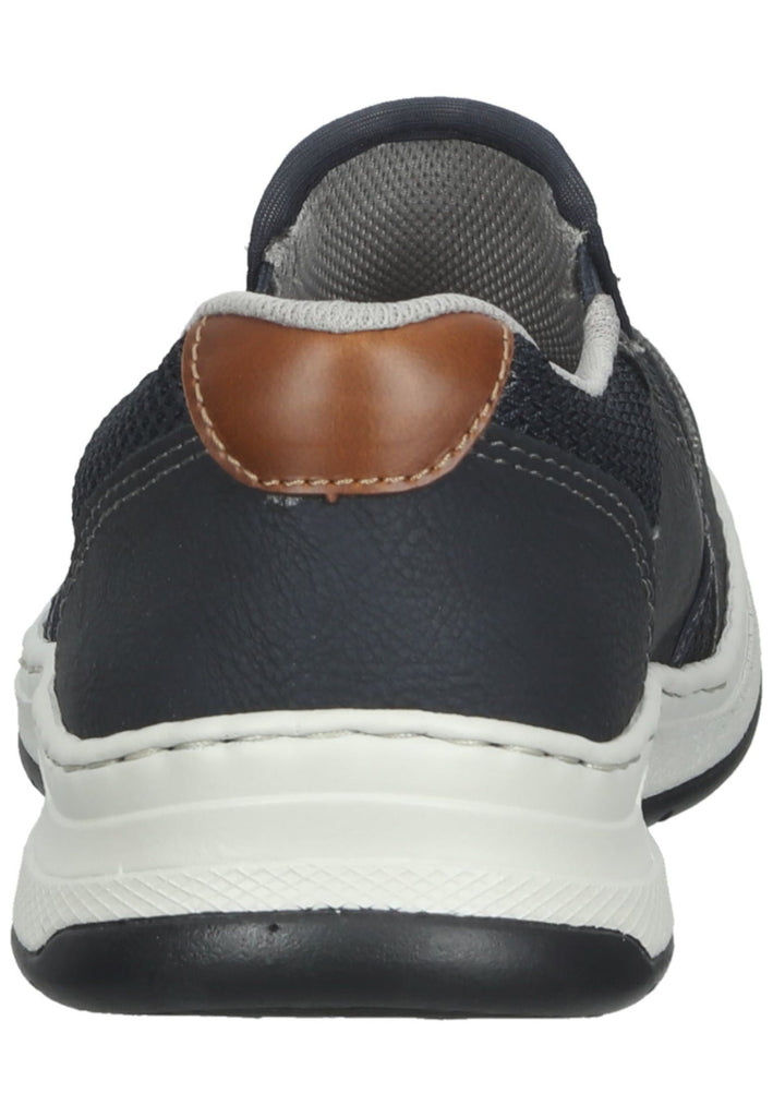 Rieker Slipper Lederimitat/Mesh Blau/Braun
