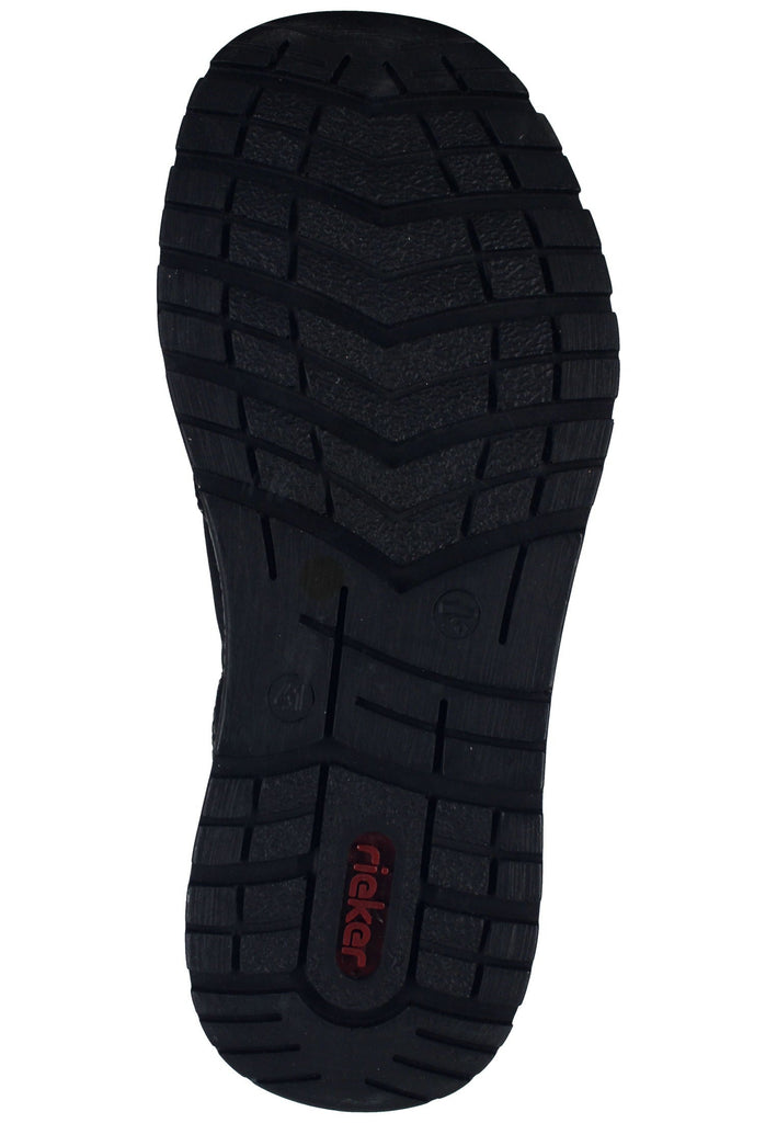 Rieker Slipper Lederimitat/Mesh Schwarz/Braun