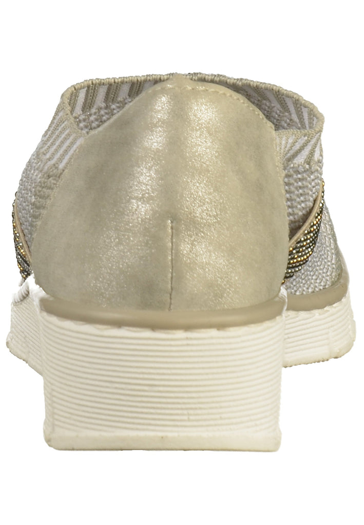 Rieker Slipper Lederimitat/Textil Grau