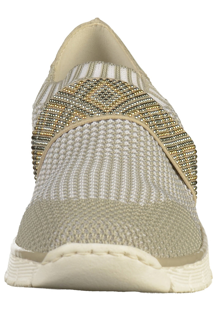 Rieker Slipper Lederimitat/Textil Grau