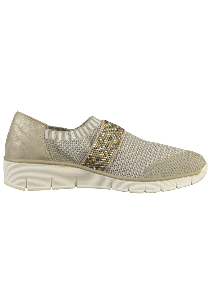 Rieker Slipper Lederimitat/Textil Grau