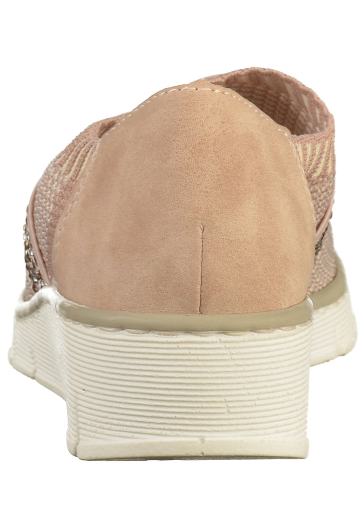 Rieker Slipper Lederimitat/Textil Rosa