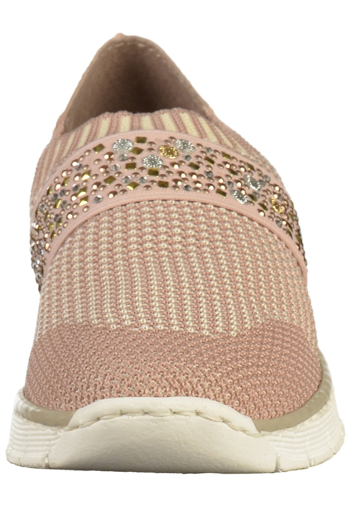Rieker Slipper Lederimitat/Textil Rosa
