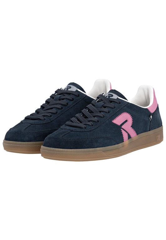Rieker Sneaker Glattleder Blau/Pink