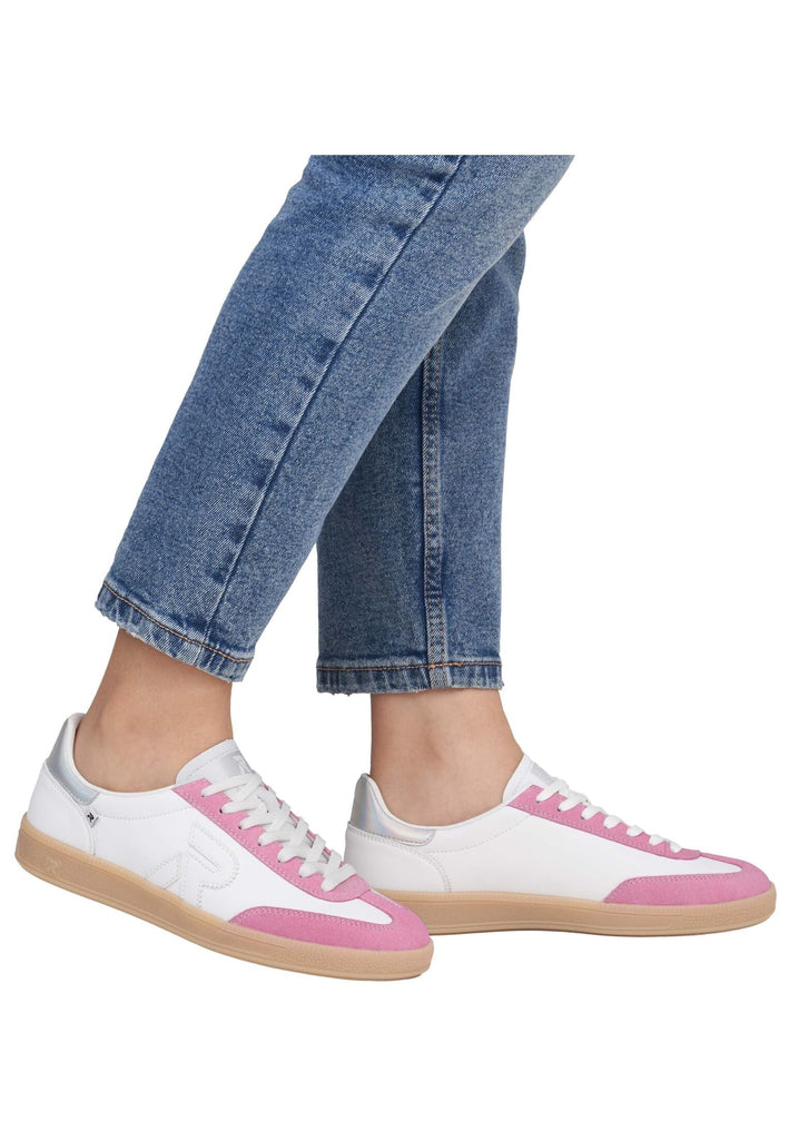Rieker Sneaker Glattleder Pink/Weiß