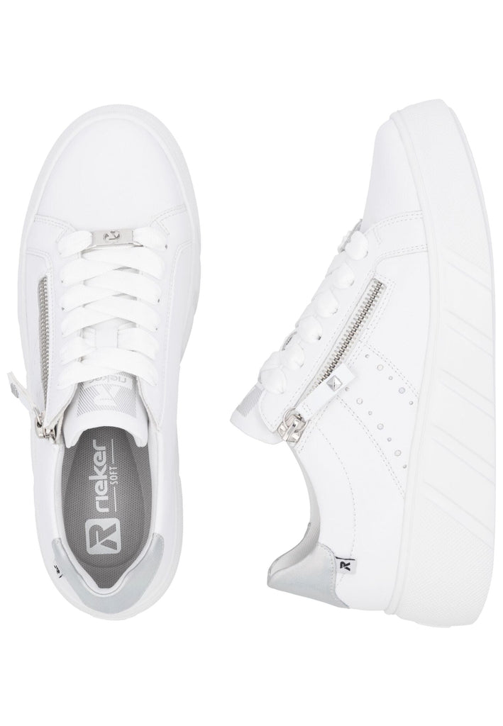 Rieker Sneaker Glattleder Weiß