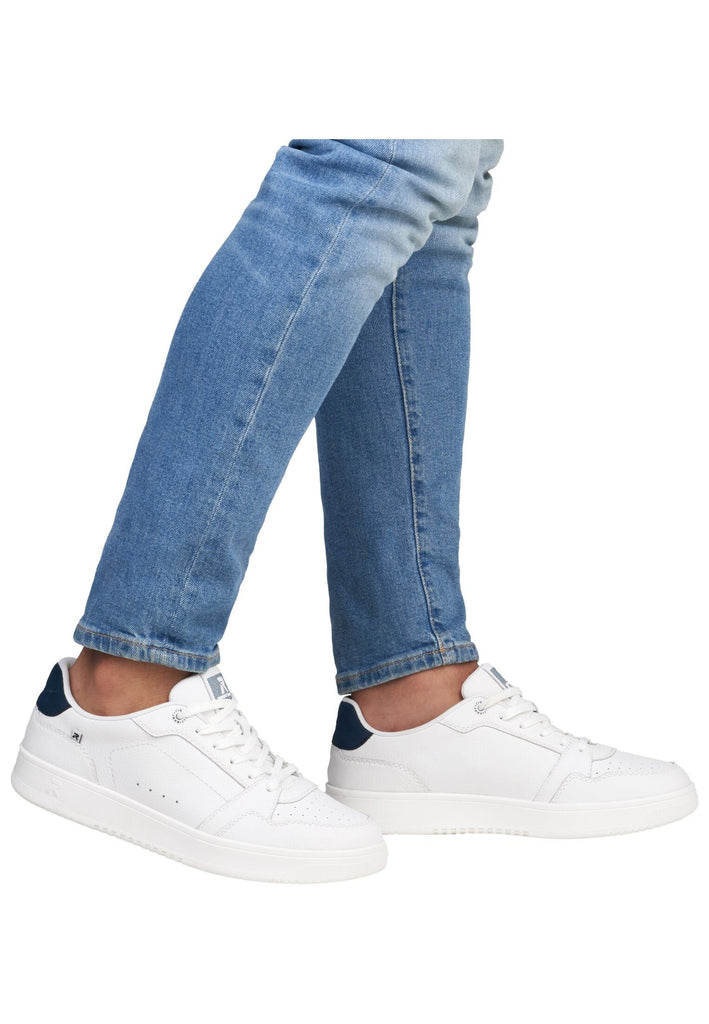 Rieker Sneaker Glattleder Weiß/Blau