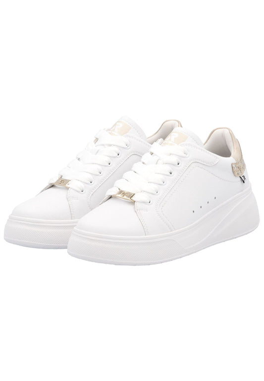 Rieker Sneaker Glattleder Weiß/Gold