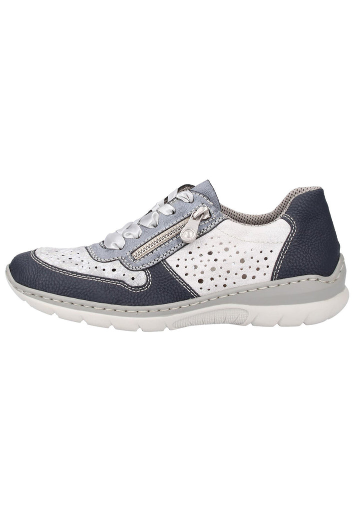 Rieker Sneaker Lederimitat Blau/Silber