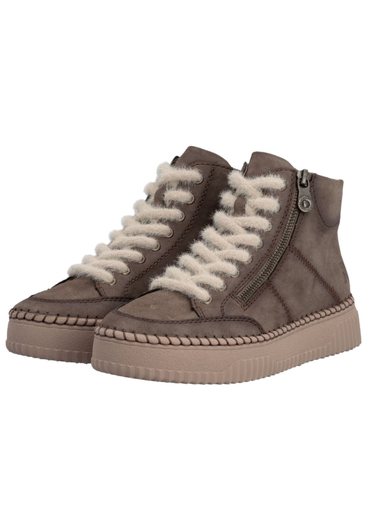 Rieker Sneaker Lederimitat Braun