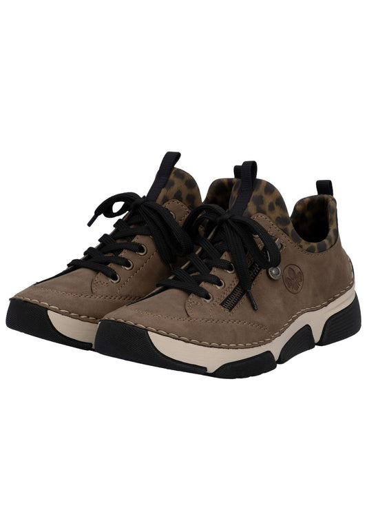 Rieker Sneaker Lederimitat Braun
