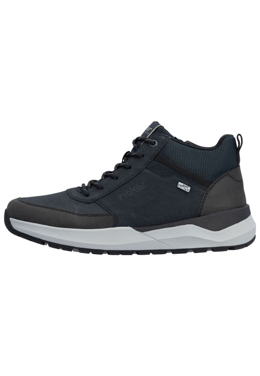 Rieker Sneaker Lederimitat Schwarz/Blau