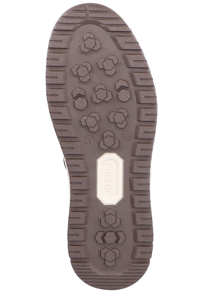 Rieker Sneaker Lederimitat Schwarz/Braun Warmfutter