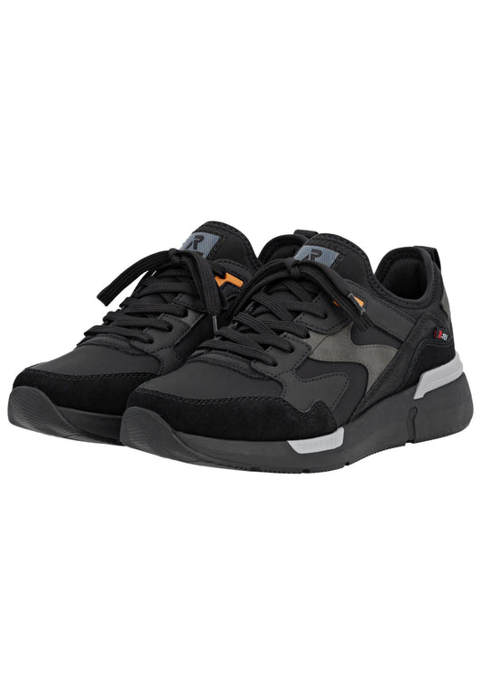 Rieker Sneaker Lederimitat Schwarz/Grau
