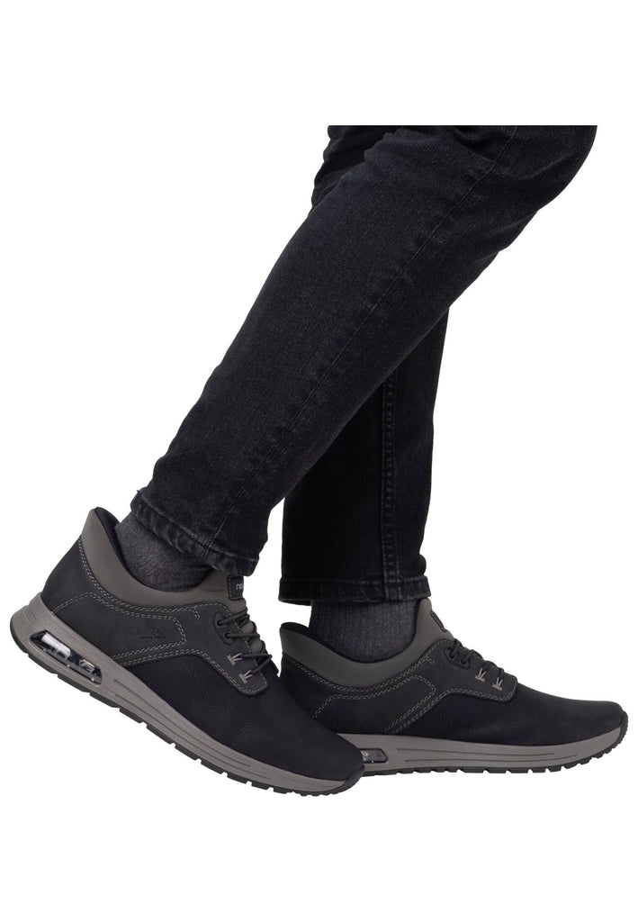 Rieker Sneaker Lederimitat Schwarz/Grau
