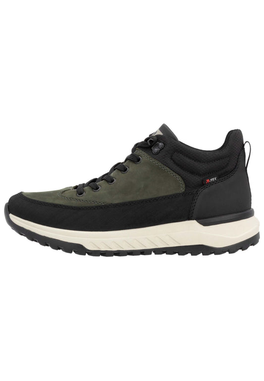 Rieker Sneaker Lederimitat Schwarz/Grün