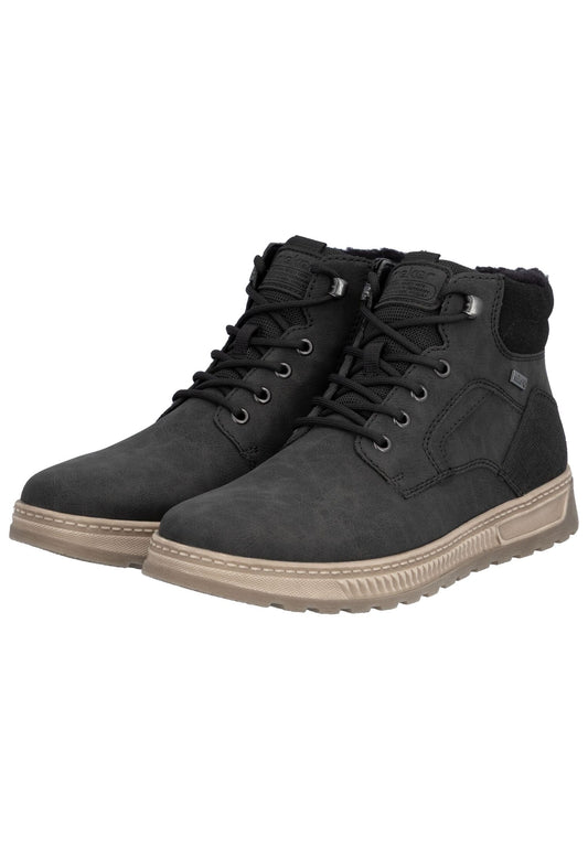 Rieker Sneaker Lederimitat Schwarz Warmfutter