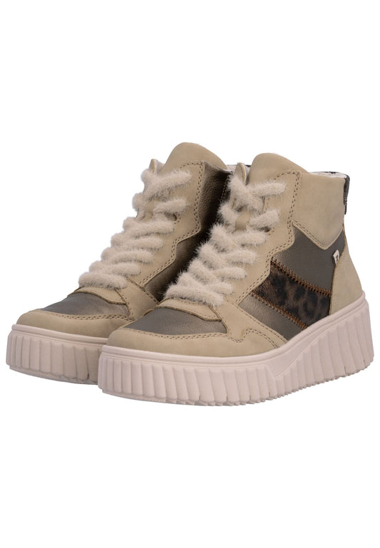 Rieker Sneaker Lederimitat/Textil Beige