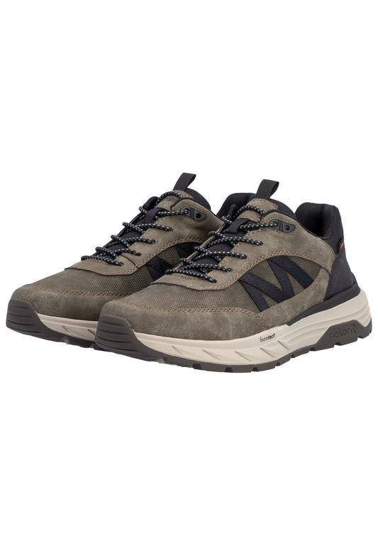 Rieker Sneaker Lederimitat/Textil Braun/Schwarz