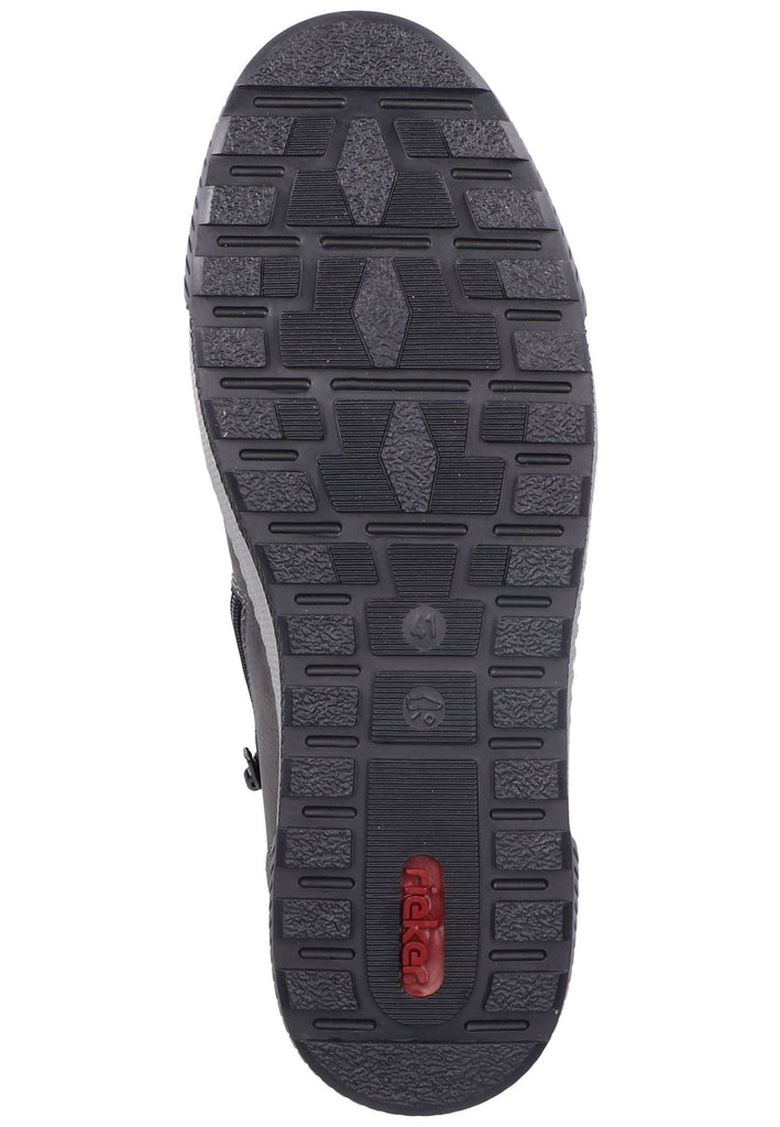 Rieker Sneaker Lederimitat/Textil Grau/Schwarz