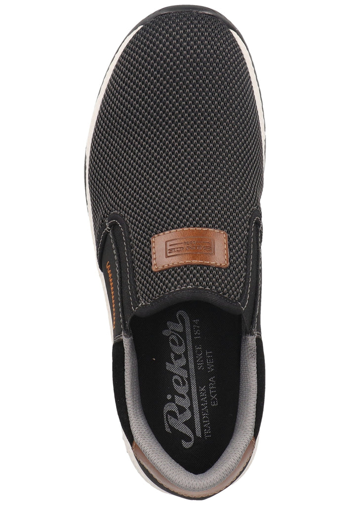 Rieker Sneaker Lederimitat/Textil Grau/Schwarz