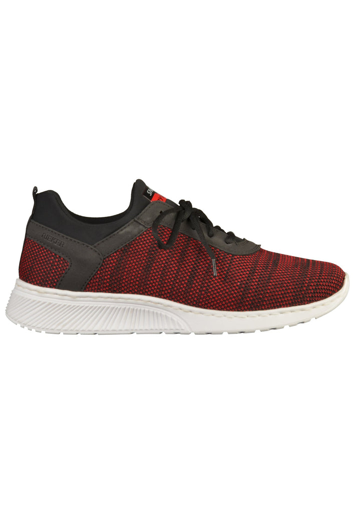 Rieker Sneaker Lederimitat/Textil Schwarz/Rot