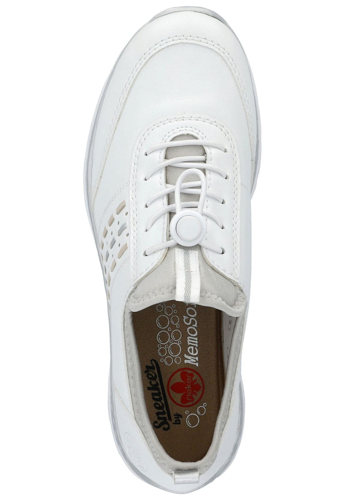 Rieker Sneaker Lederimitat/Textil Weiß/Rosa