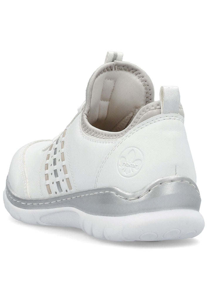 Rieker Sneaker Lederimitat/Textil Weiß/Rosa