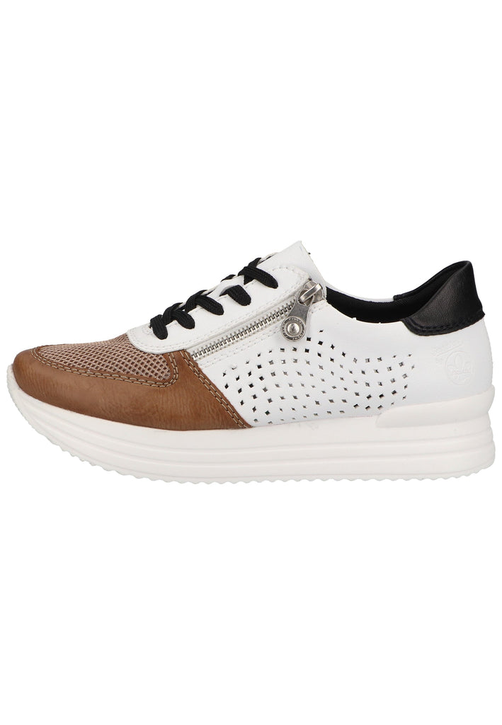 Rieker Sneaker Lederimitat Weiß