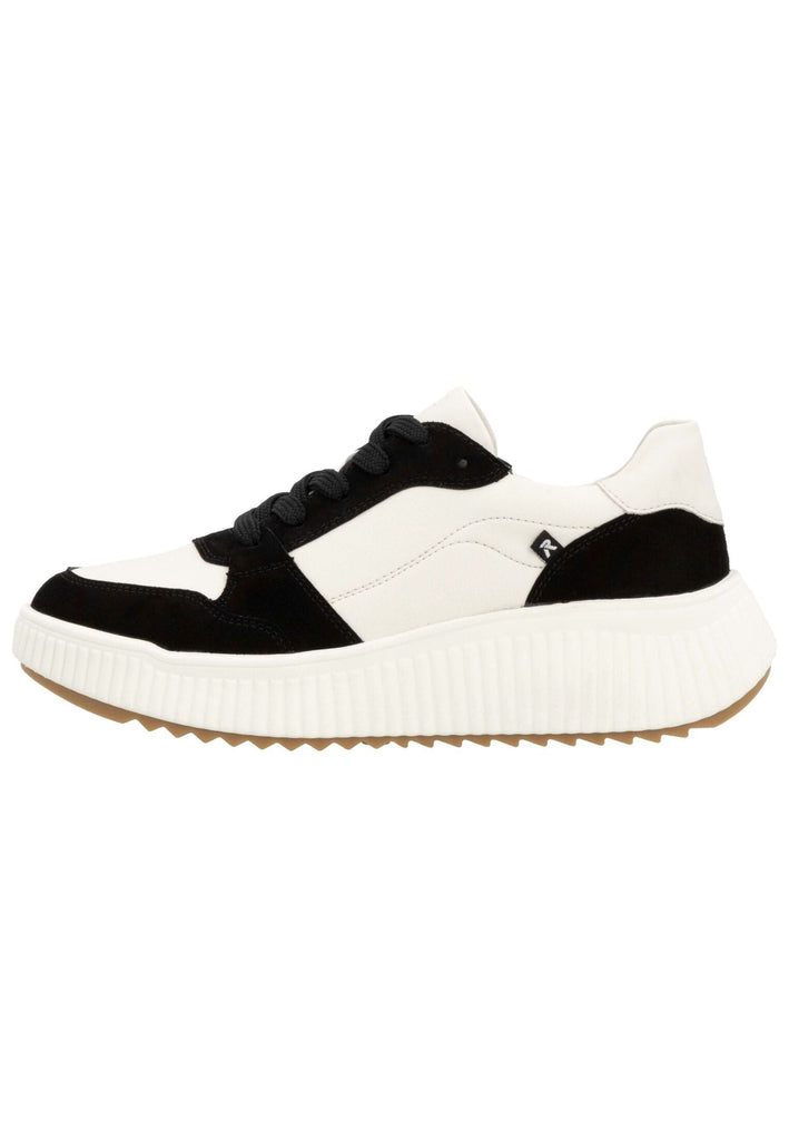 Sneaker Rieker Sneaker Glattleder Schwarz/Weiß