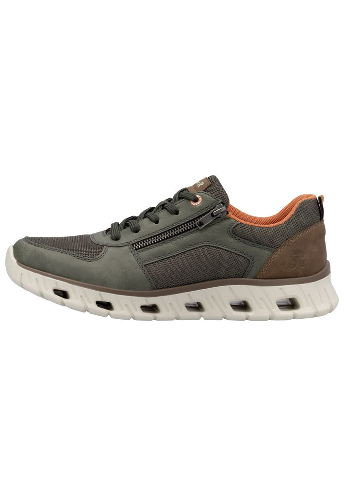 Sneaker Rieker Sneaker Lederimitat Oliv/Braun