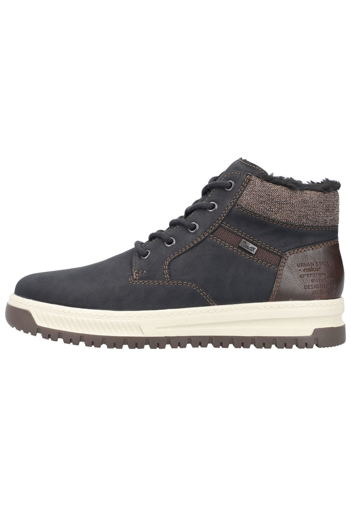 Sneaker Rieker Sneaker Lederimitat Schwarz/Braun Warmfutter