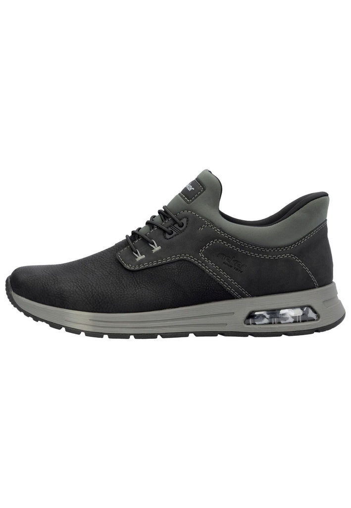 Sneaker Rieker Sneaker Lederimitat Schwarz/Grau