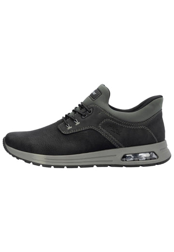 Sneaker Rieker Sneaker Lederimitat Schwarz/Grau