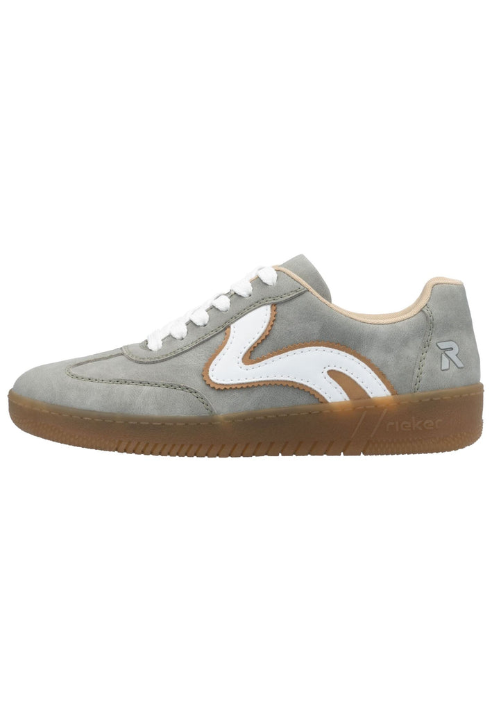 Sneaker Rieker Sneaker Veloursleder/Textil Grau/Weiß