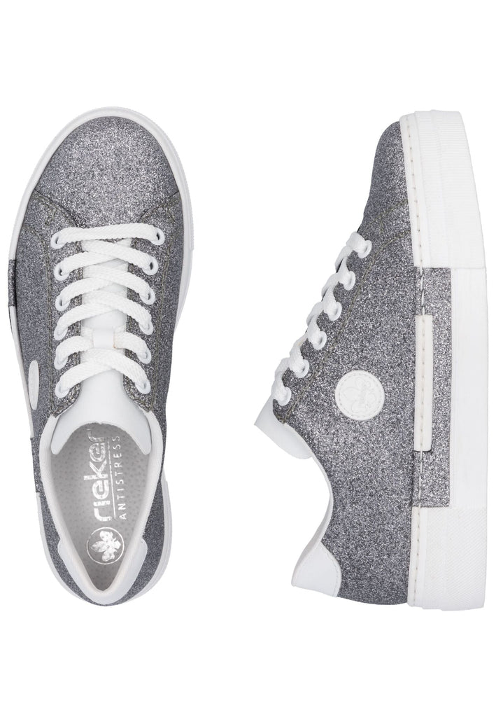 Rieker Sneaker Synthetik Silber/Weiß