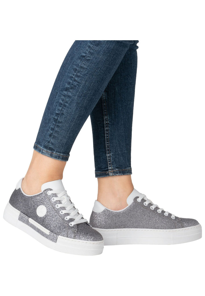 Rieker Sneaker Synthetik Silber/Weiß