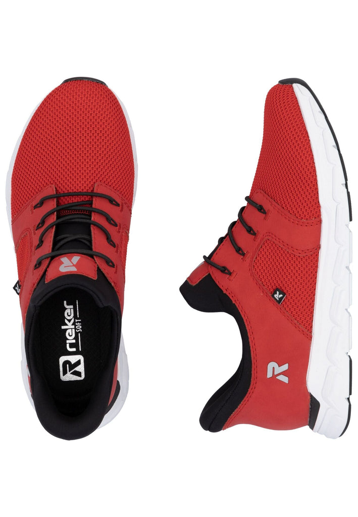 Rieker Sneaker Textil Rot/Schwarz