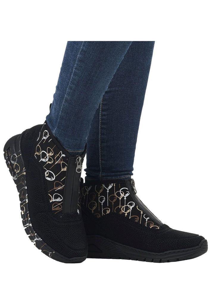 Rieker Sneaker Textil Schwarz Warmfutter