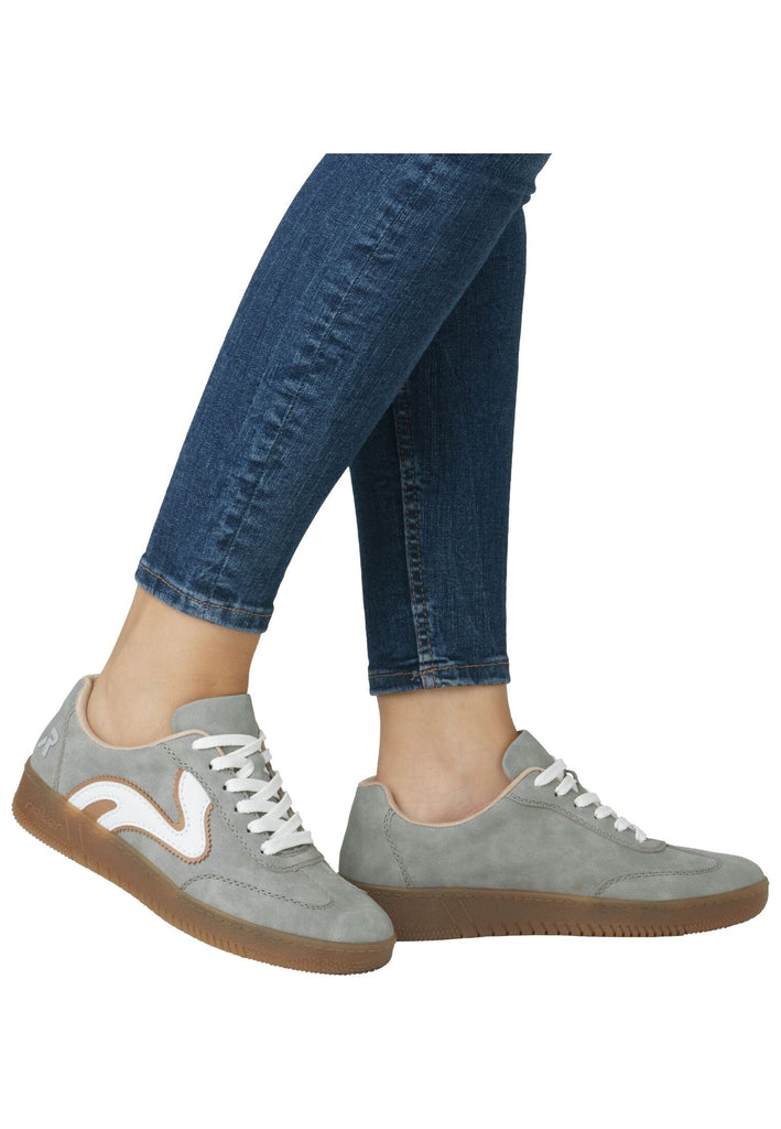 Rieker Sneaker Veloursleder/Textil Grau/Weiß