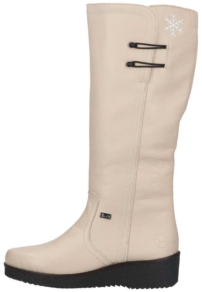 Rieker Stiefel Leder Creme Warmfutter
