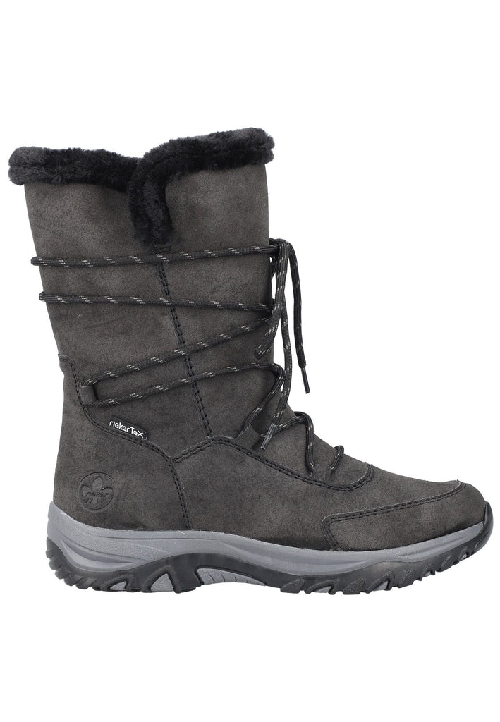 Rieker Stiefel Lederimitat Anthrazit Warmfutter