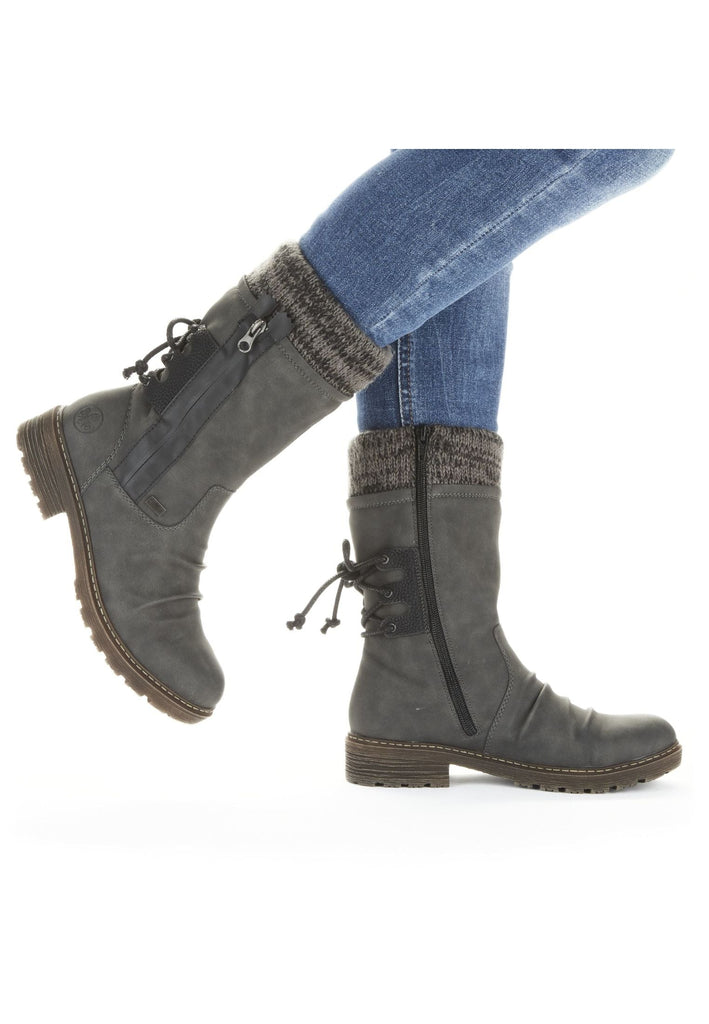Rieker Stiefel Lederimitat Antracite