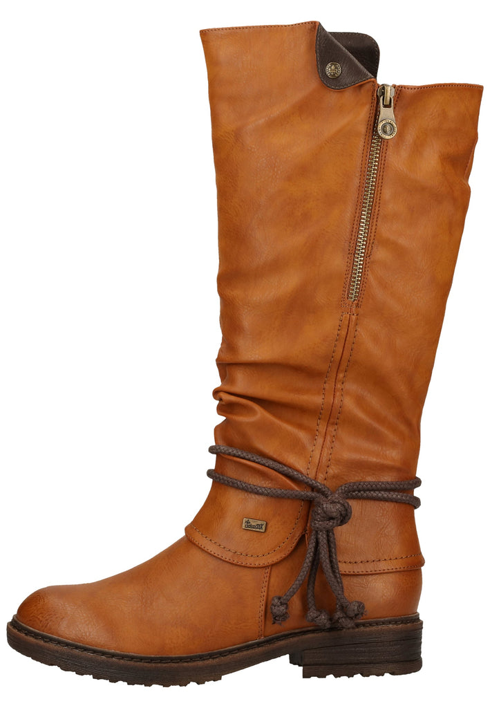 Rieker Stiefel Lederimitat Braun Warmfutter