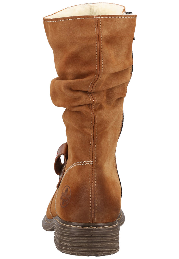 Rieker Stiefel Lederimitat Kastanie Warmfutter