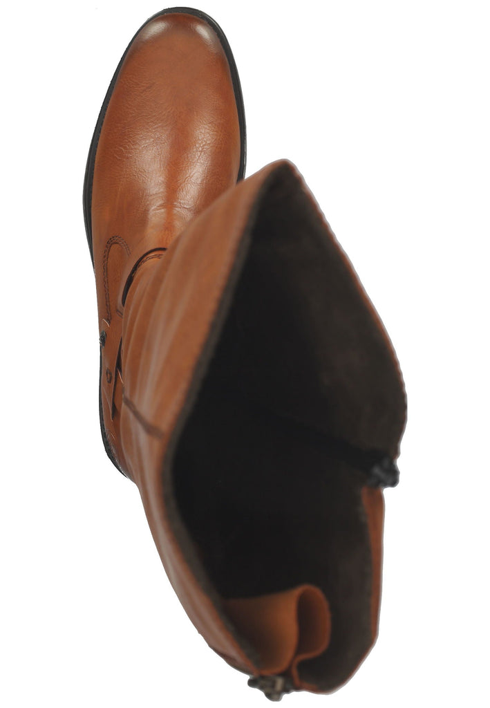 Rieker Stiefel Lederimitat Mittelbraun