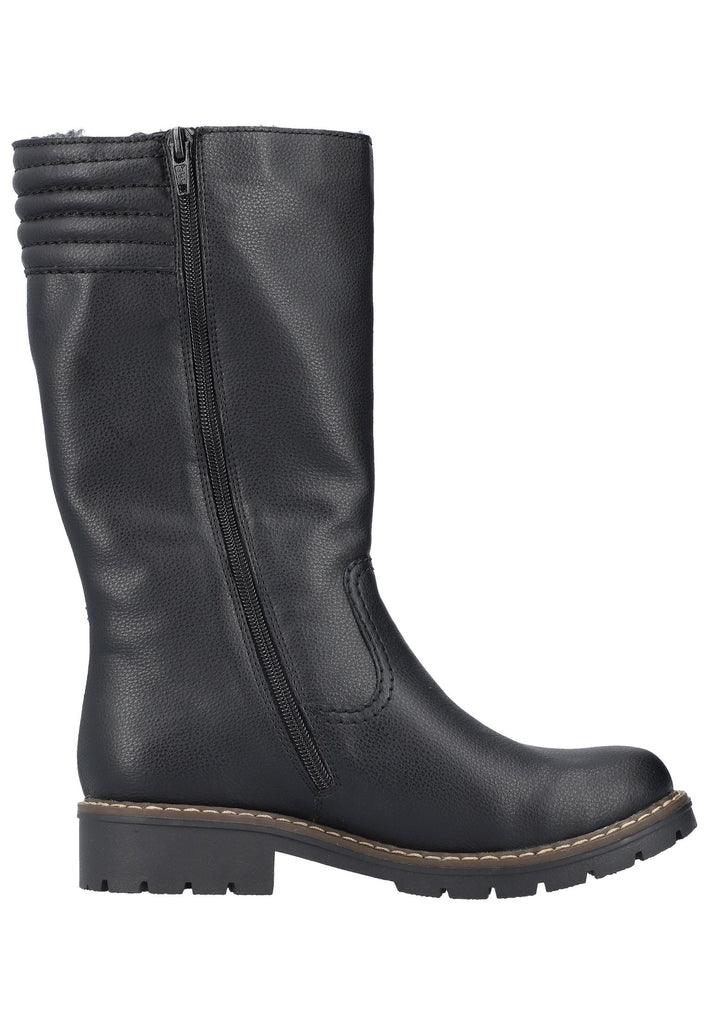 Rieker Stiefel Lederimitat Schwarz